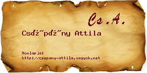 Csépány Attila névjegykártya